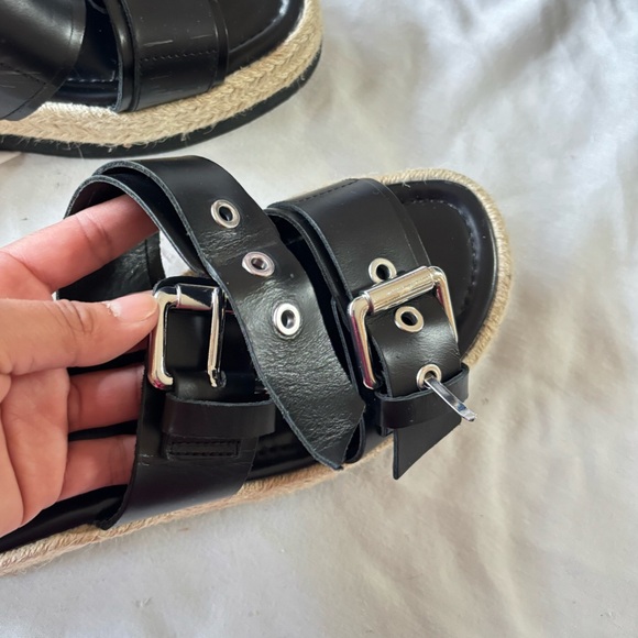 ZARA Espadrilles Leather Sandals - Picture 6 of 7